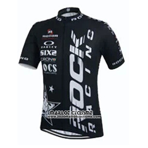 2015 Maillot Ciclismo Rock Racing Blanc et Noir Manches Courtes et Cuissard